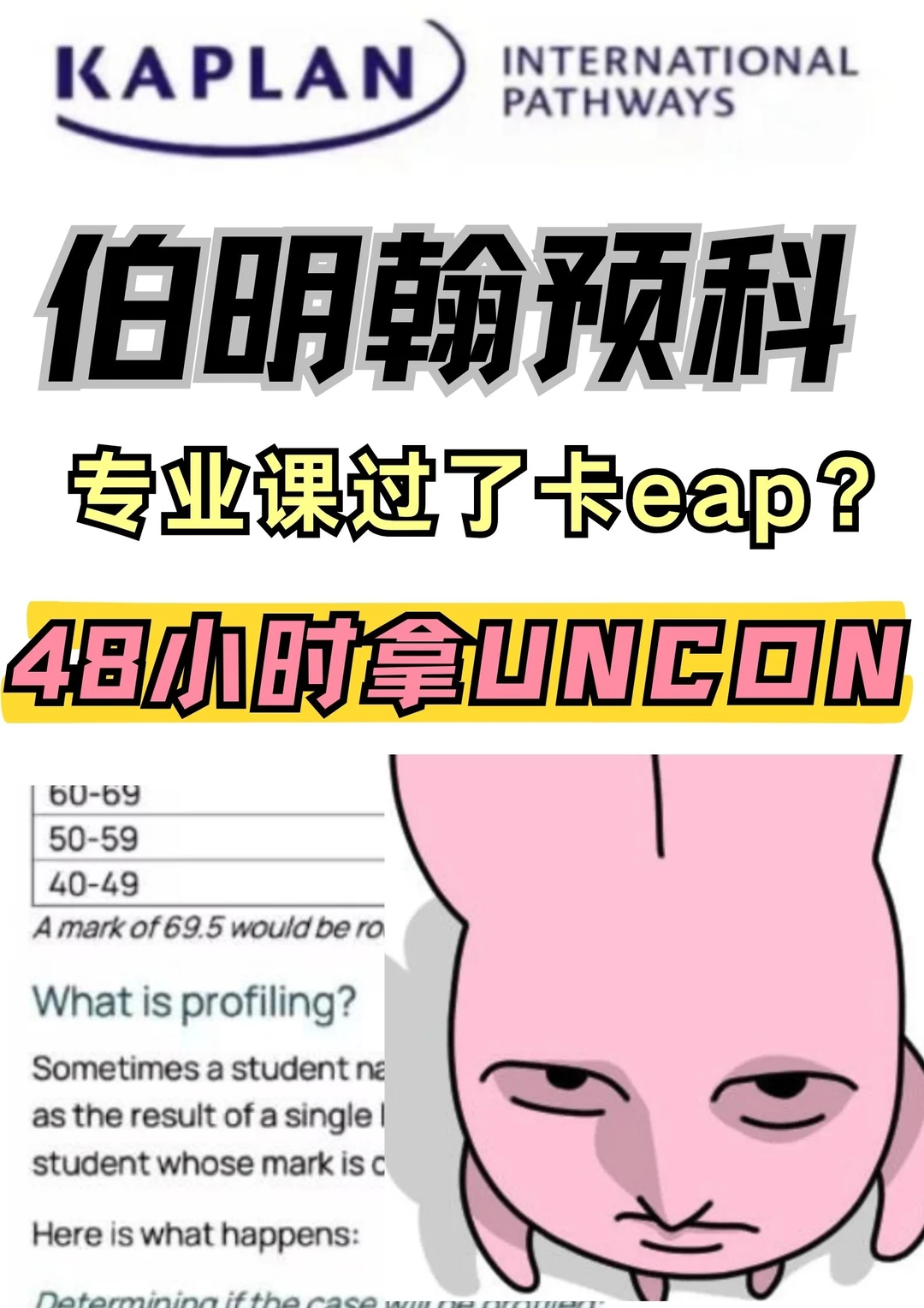 伯明翰预科挂科别急！48h拿uncon !