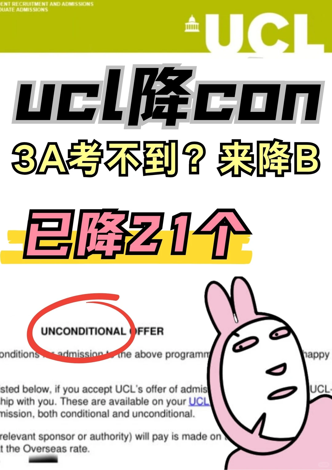 ucl3A考不到？直接来降con