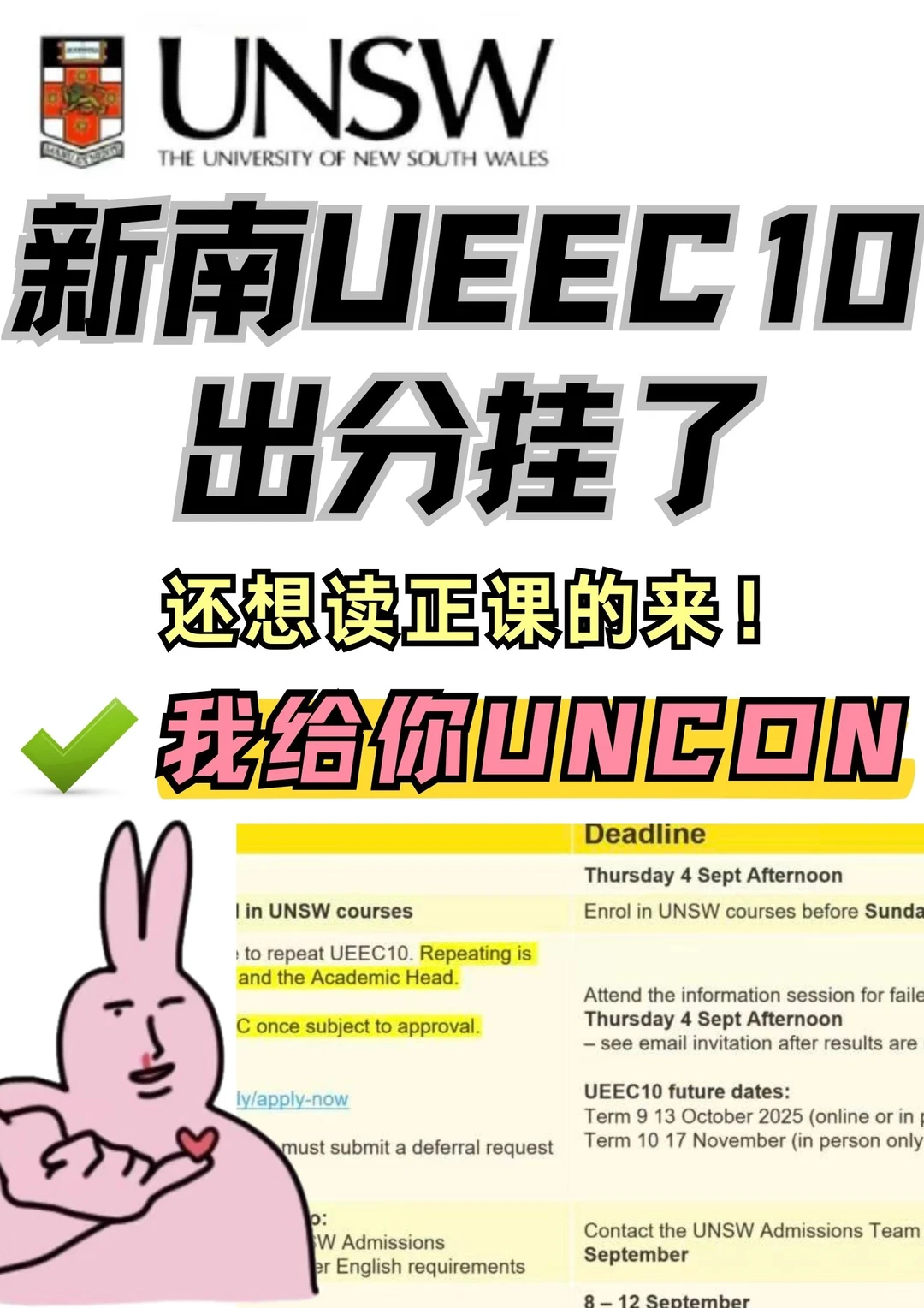 新南UEEC10出分！！！没过的我送你进正课