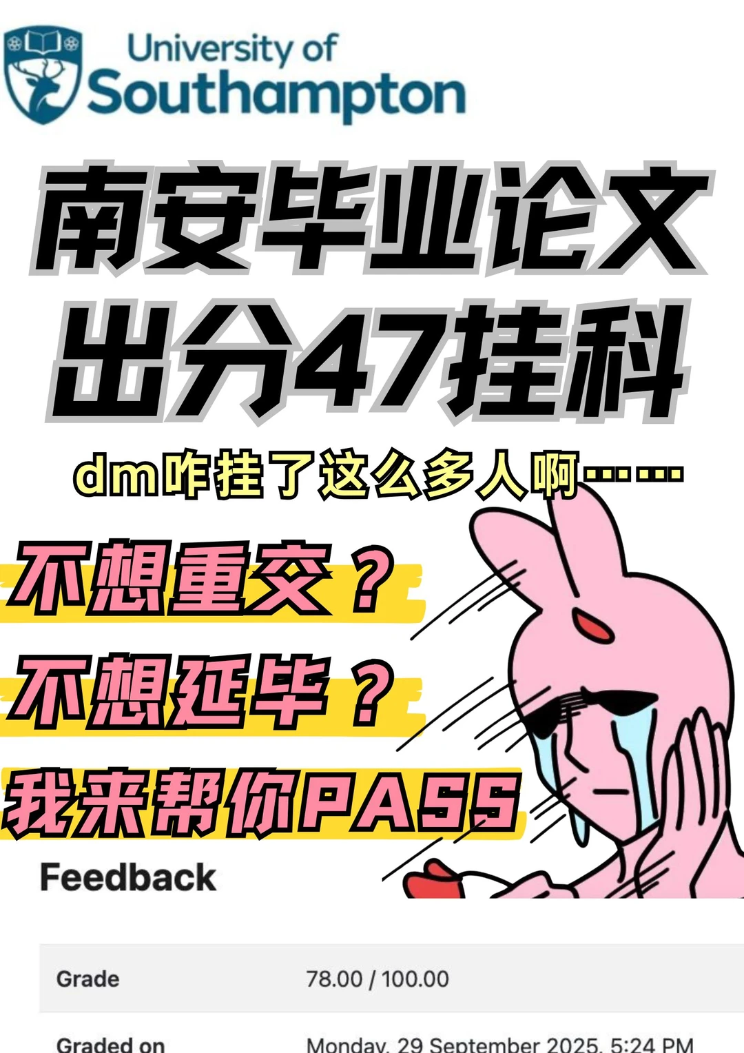 南安毕业论文47能pass！速来拿degree