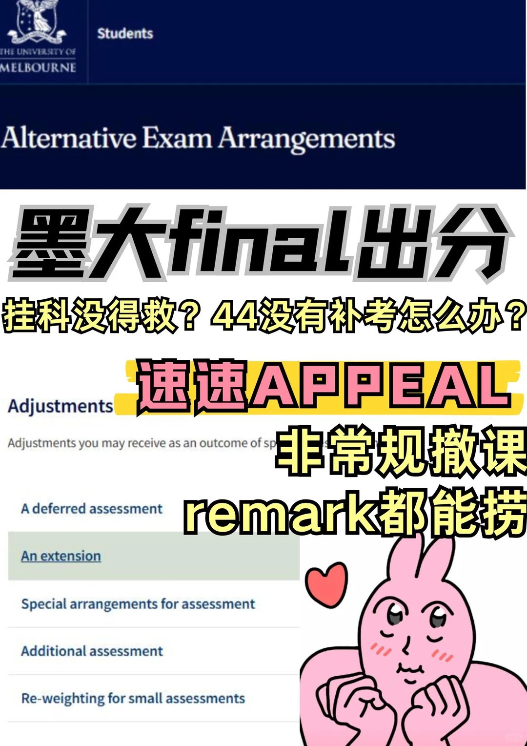 墨大心理final挂科!!44没有补考怎么办?