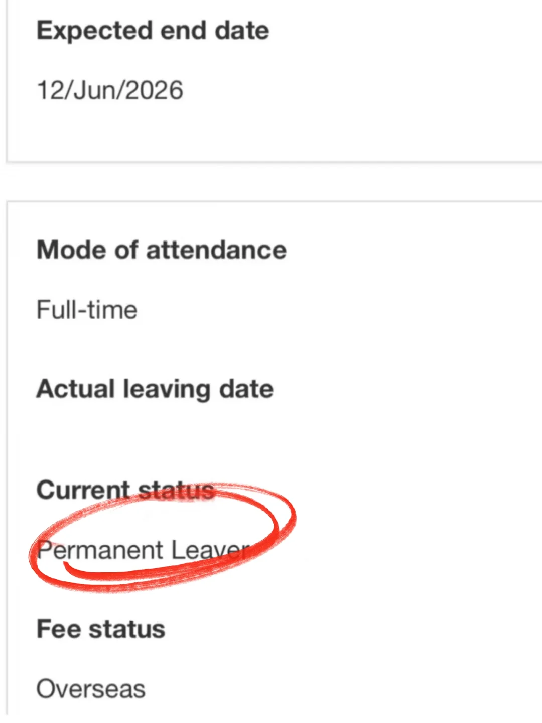 ucl补考成绩单显示permanent leaver,咋回事